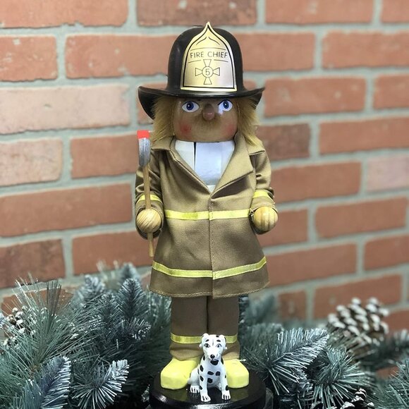 Fireman and Dalmatian Dog Nutcracker Christmas Decoration Holiday Decor Gift - Picture 8 of 8